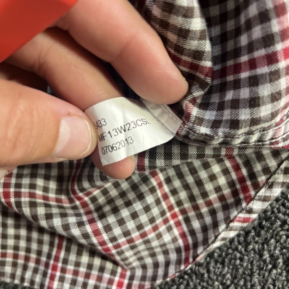 Peter Millar Long Sleeve Gingham Plaid Button‎ Shirt Mens XL Cotton Red Green - Picture 10 of 12